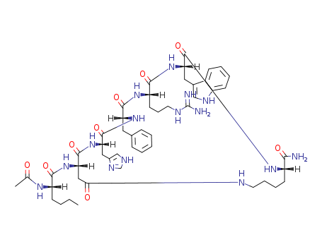 (3S,6S,9R,12S,15S,23S)-15-[[(2S)-2-acetamidohexanoyl]amino]-9-benzyl-6-[3-(diaminomethylideneamino)propyl]-12-(1H-imidazol-5-ylmethyl)-3-(1H-indol-3-ylmethyl)-2,5,8,11,14,17-hexaoxo-1,4,7,10,13,18-hexazacyclotricosane-23-carboxamide
