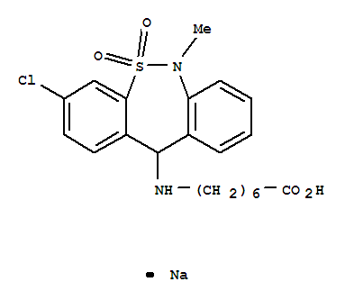 7-[(3-chloro-6-methyl-5,5-dioxo-11H-benzo[c][2,1]benzothiazepin-11-yl)amino]heptanoate